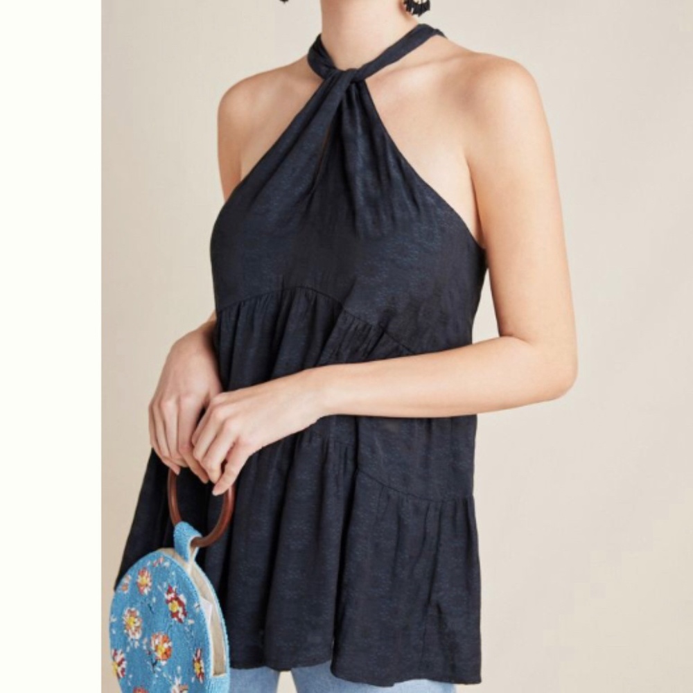 Tiered Halter Blouse